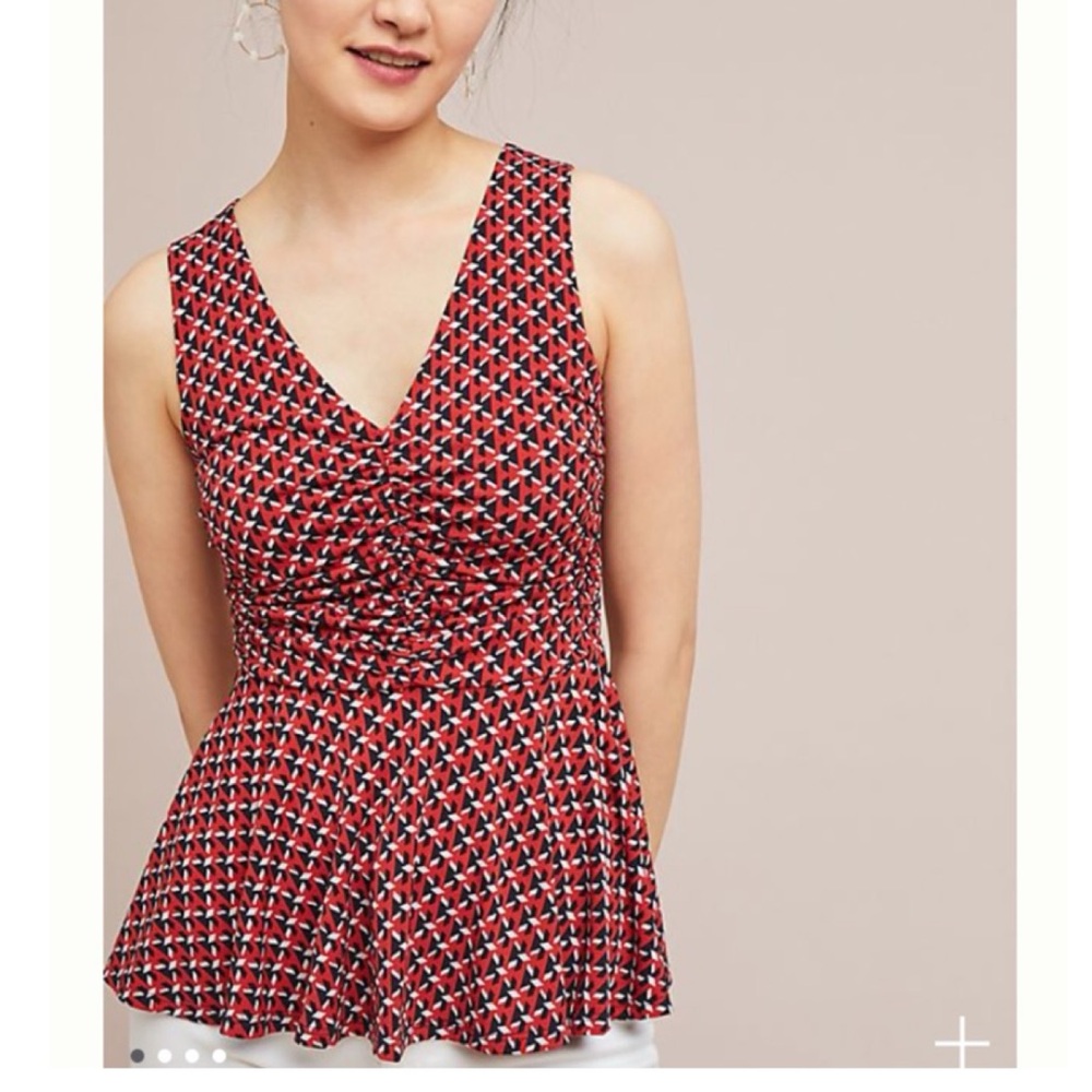 Anthropologie Scalene Peplum Top